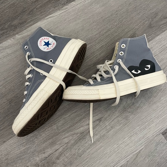 Converse Commes des Garçon Play High tops grey size 9 women’s - Picture 8 of 12